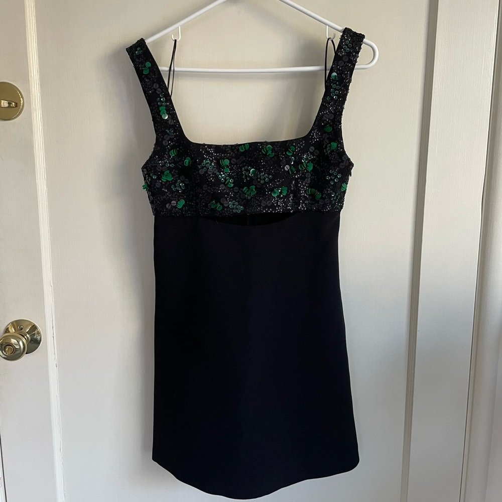 Zara embroidered yoke dress limited edition